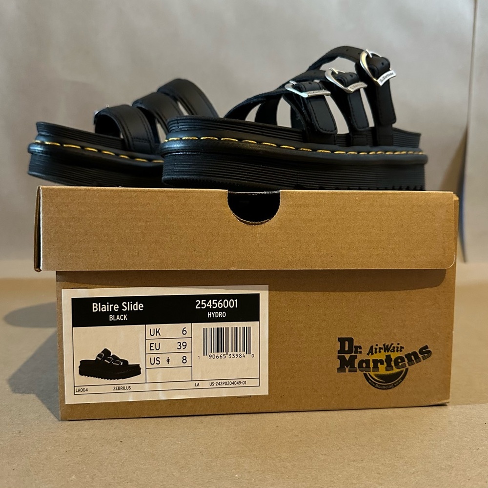 Dr. Martens Black Blaire Slide Sandals